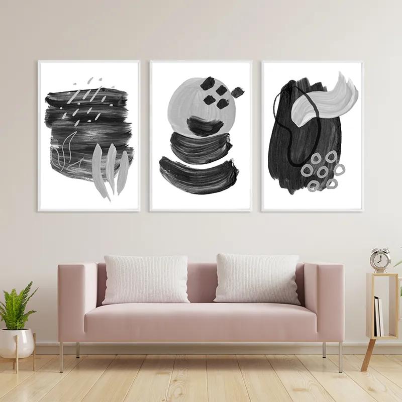 Tablou Multicanvas Minimalist Grey mockup 3