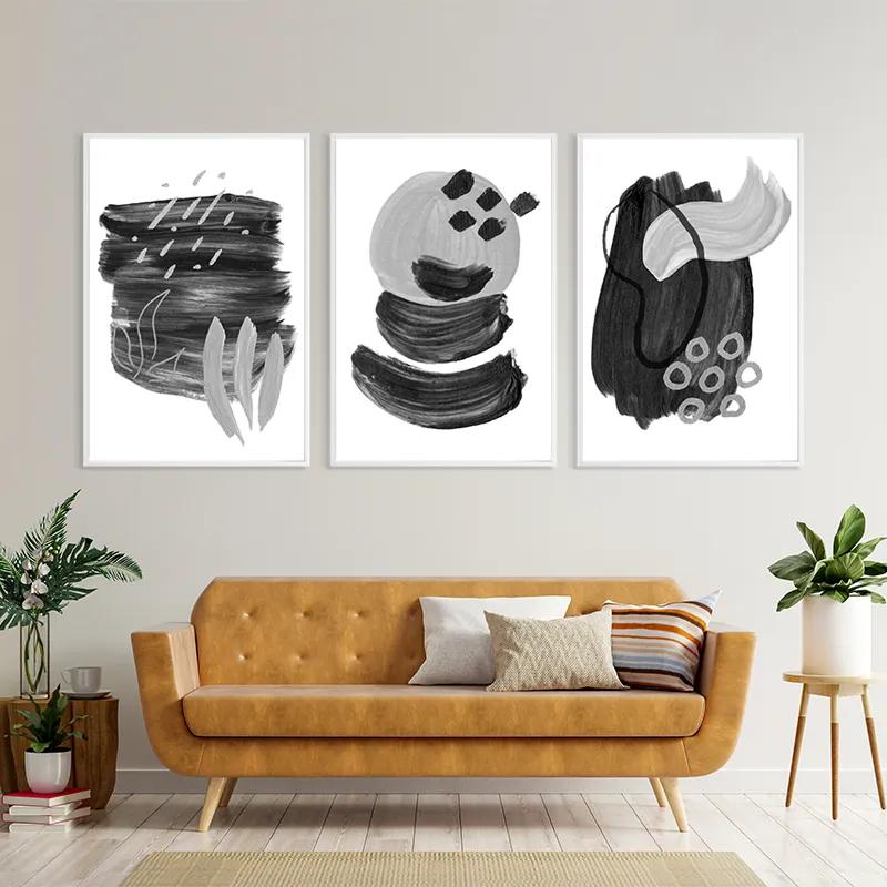 Tablou Multicanvas Minimalist Grey mockup 4