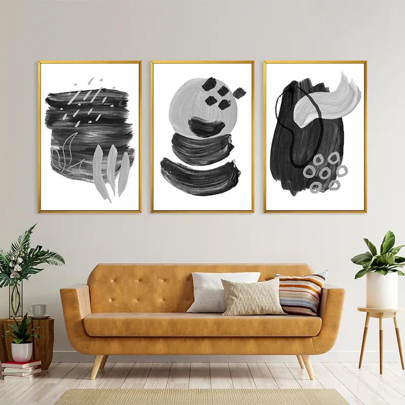 Tablou Multicanvas Minimalist Grey mockup 4