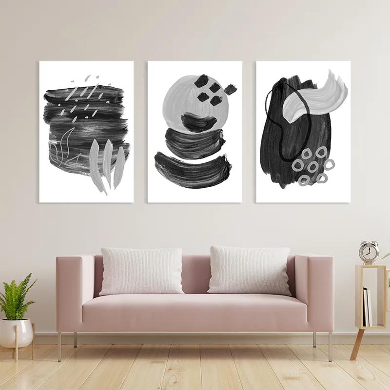 Tablou Multicanvas Minimalist Grey mockup 3