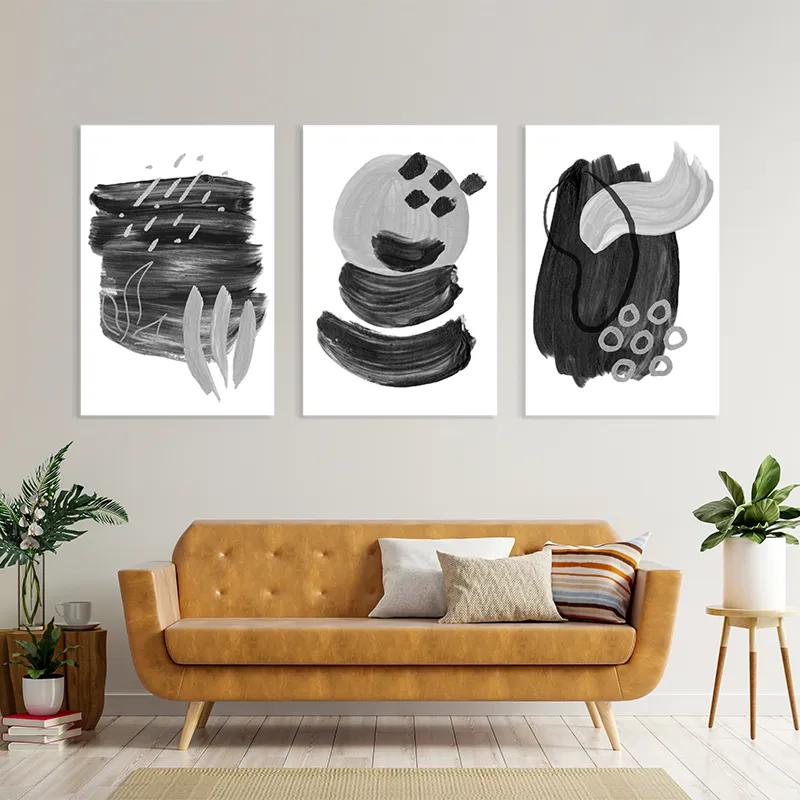 Tablou Multicanvas Minimalist Grey mockup 4