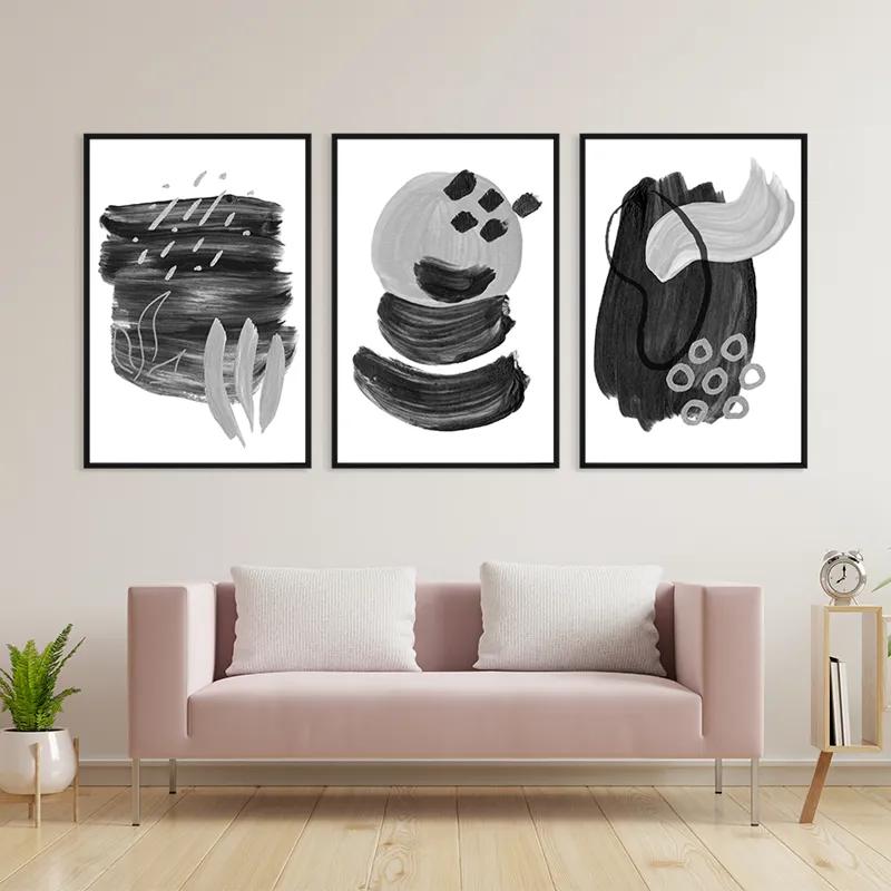 Tablou Multicanvas Minimalist Grey mockup 3