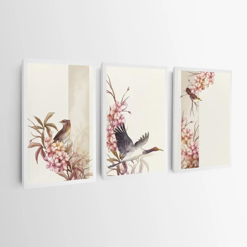 Tablou Multicanvas Asiatic Pink Flower mockup 0