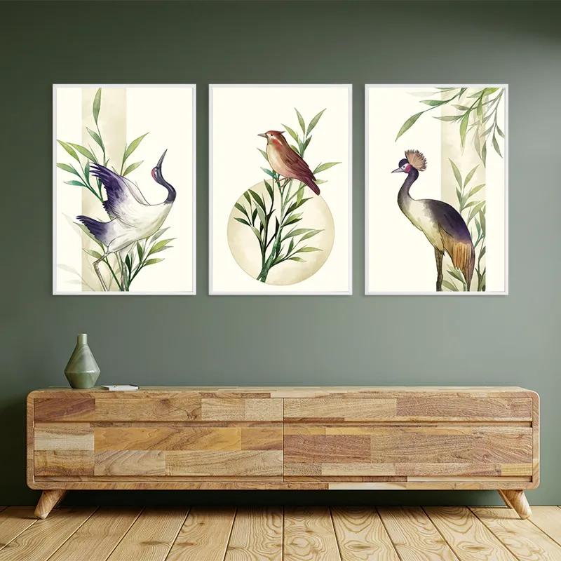 Tablou Multicanvas Asiaticirds Set mockup 2