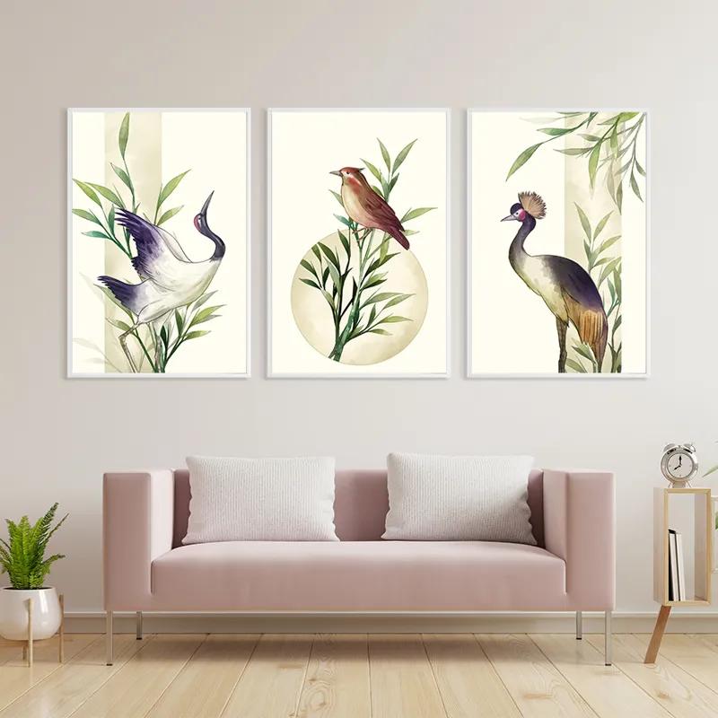 Tablou Multicanvas Asiaticirds Set mockup 3