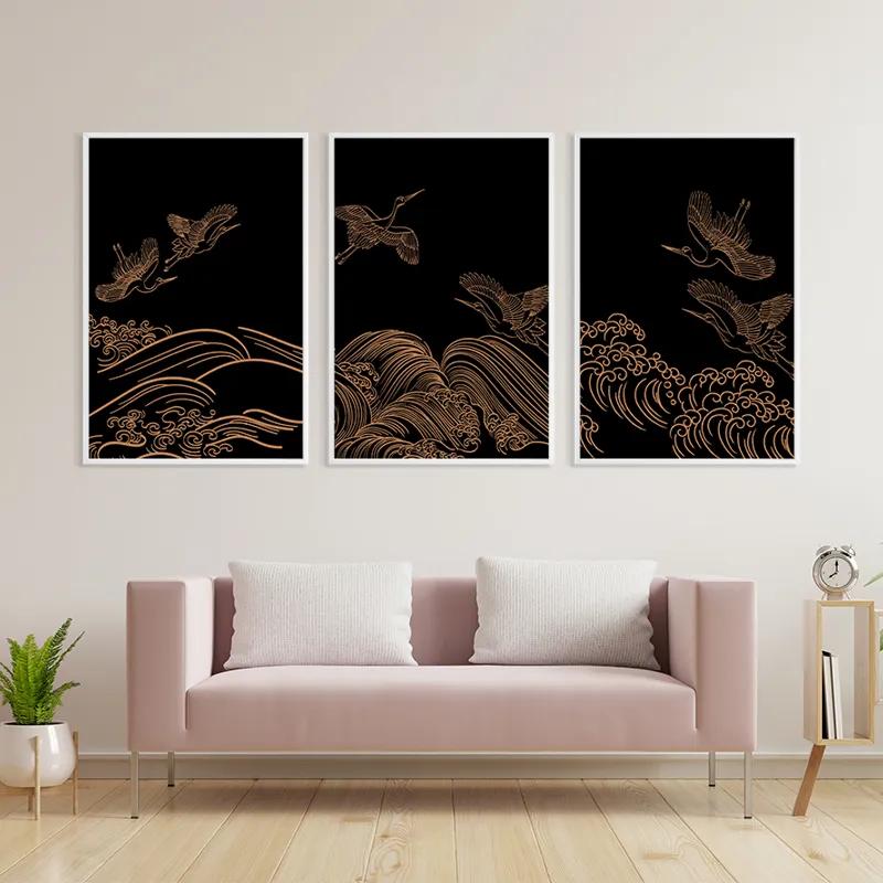 Tablou Multicanvas Goldird Set mockup 3