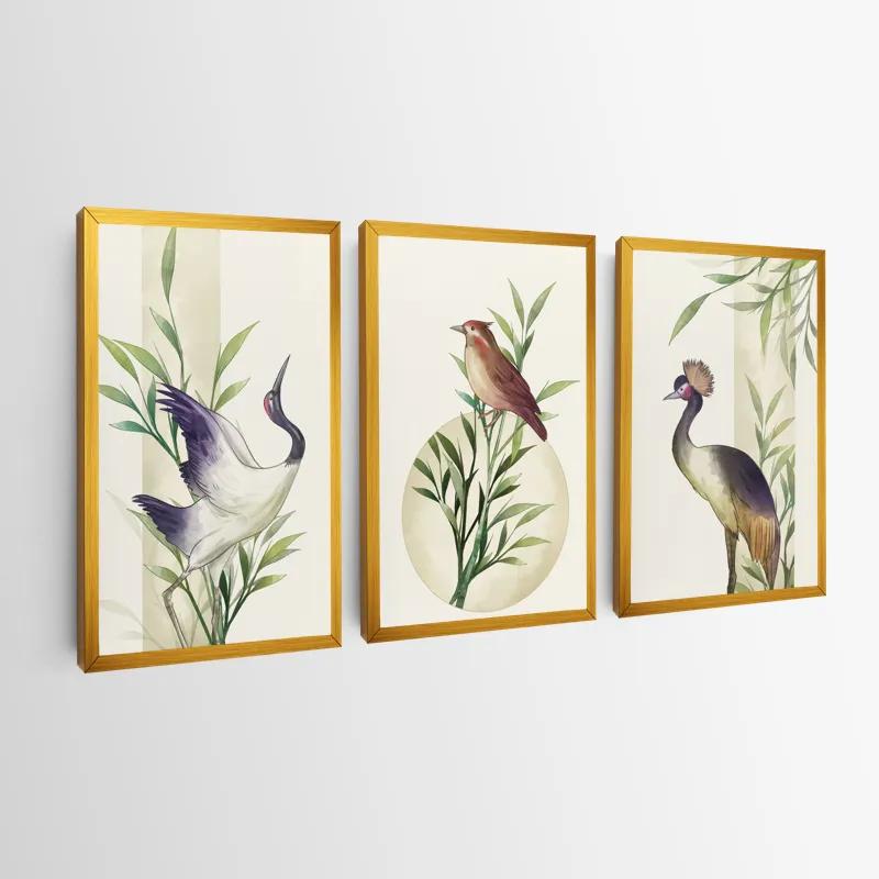 Tablou Multicanvas Asiaticirds Set mockup 0