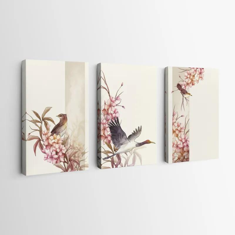 Tablou Multicanvas Asiatic Pink Flower mockup 0