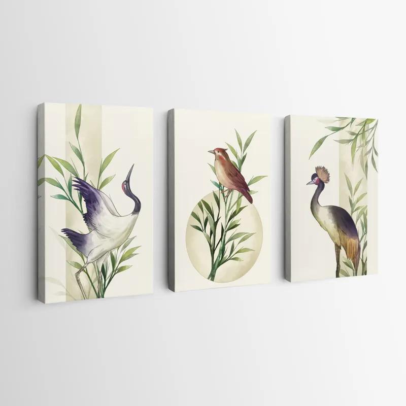 Tablou Multicanvas Asiaticirds Set mockup 0