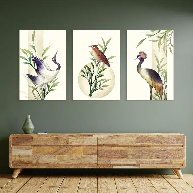 Tablou Multicanvas Asiaticirds Set mockup 2