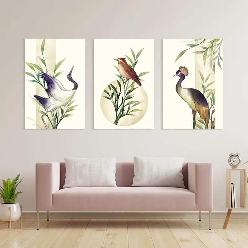 Tablou Multicanvas Asiaticirds Set mockup 3