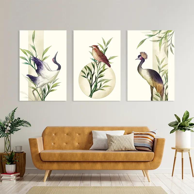 Tablou Multicanvas Asiaticirds Set mockup 4
