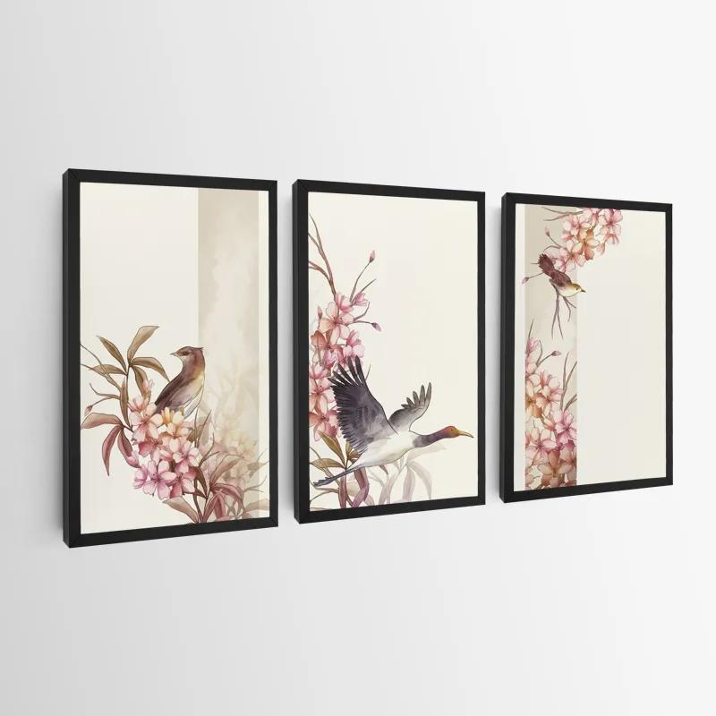 Tablou Multicanvas Asiatic Pink Flower mockup 0