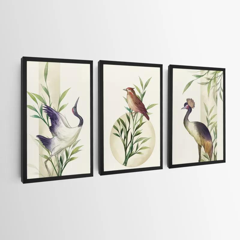 Tablou Multicanvas Asiaticirds Set mockup 0