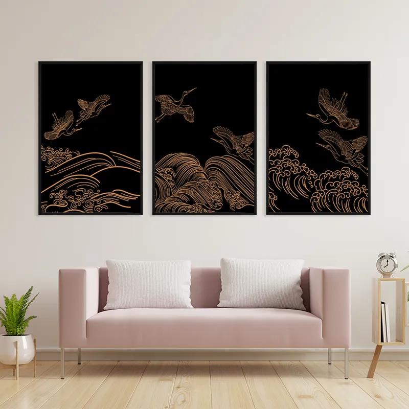 Tablou Multicanvas Goldird Set mockup 3