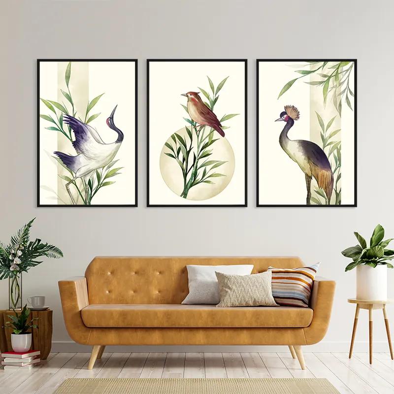 Tablou Multicanvas Asiaticirds Set mockup 4