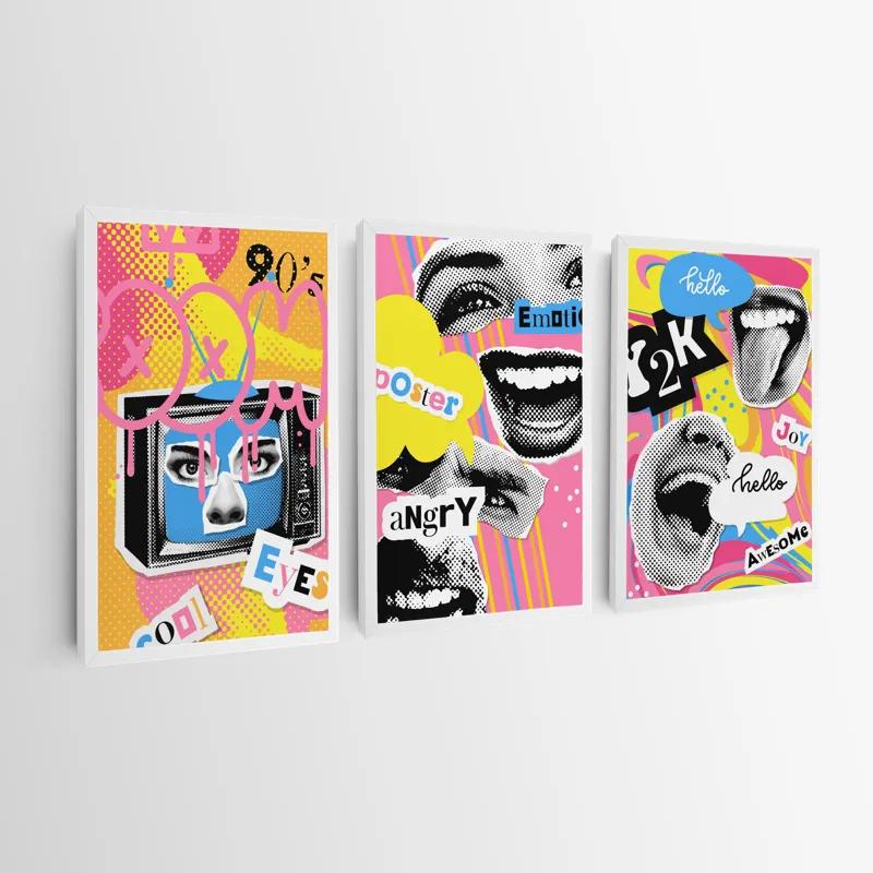 Tablou Multicanvas Emotion 90s mockup 0