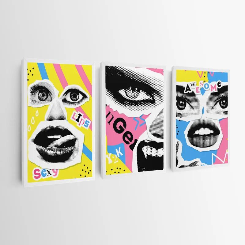 Tablou Multicanvas Face Eye Set mockup 0