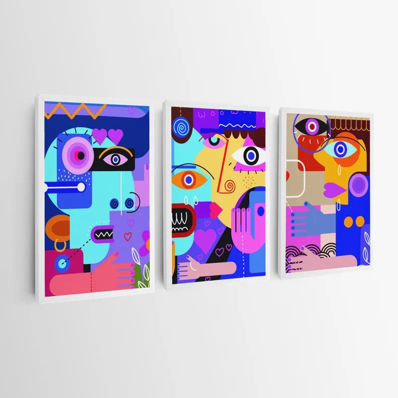 Tablou Multicanvas Personbstract Set mockup 0