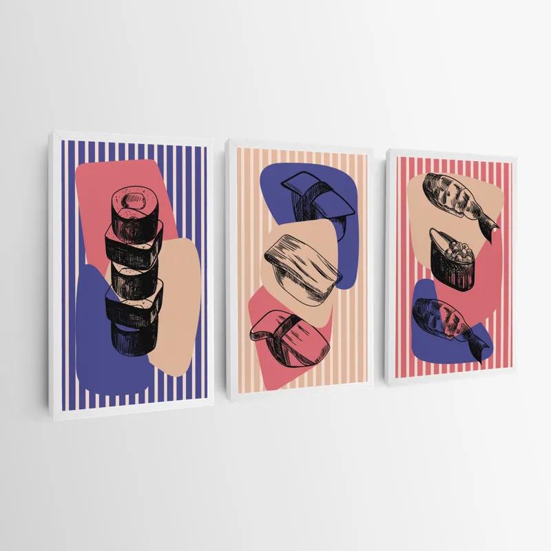 Tablou Multicanvas Sushi Set mockup 0