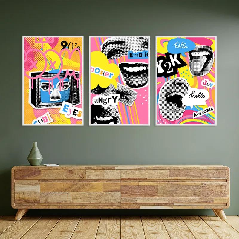 Tablou Multicanvas Emotion 90s mockup 2