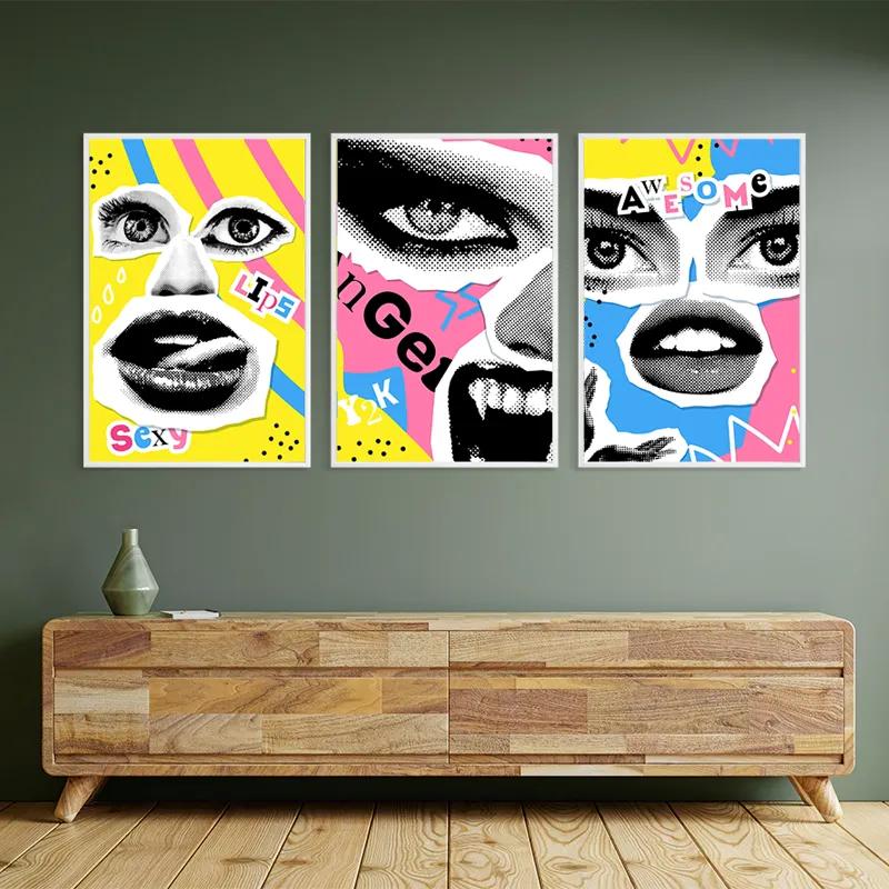 Tablou Multicanvas Face Eye Set mockup 2