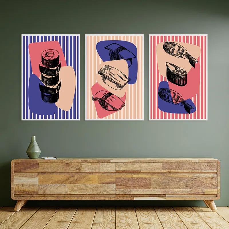 Tablou Multicanvas Sushi Set mockup 2