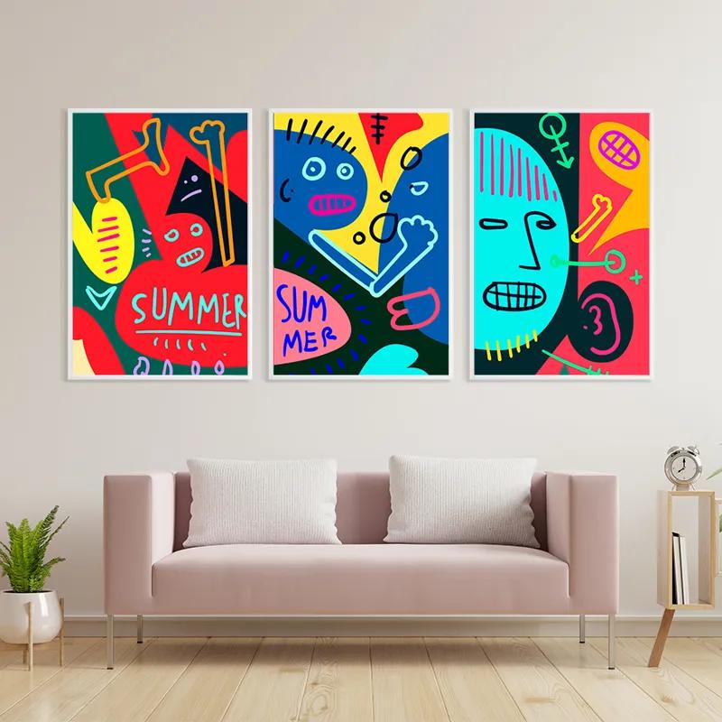 Tablou Multicanvas Summer Collage mockup 3