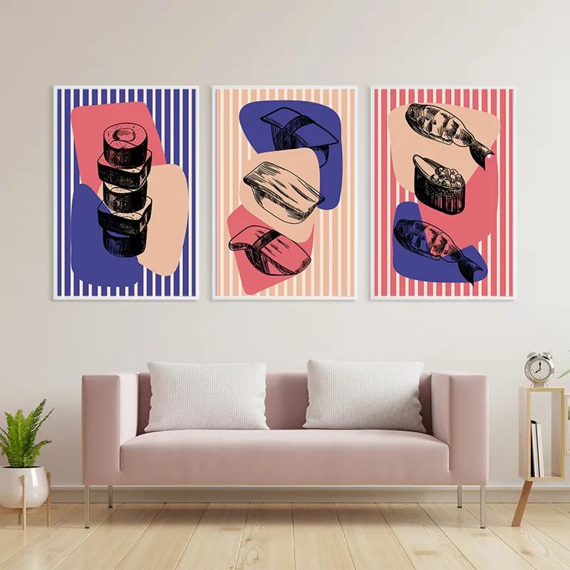 Tablou Multicanvas Sushi Set mockup 3