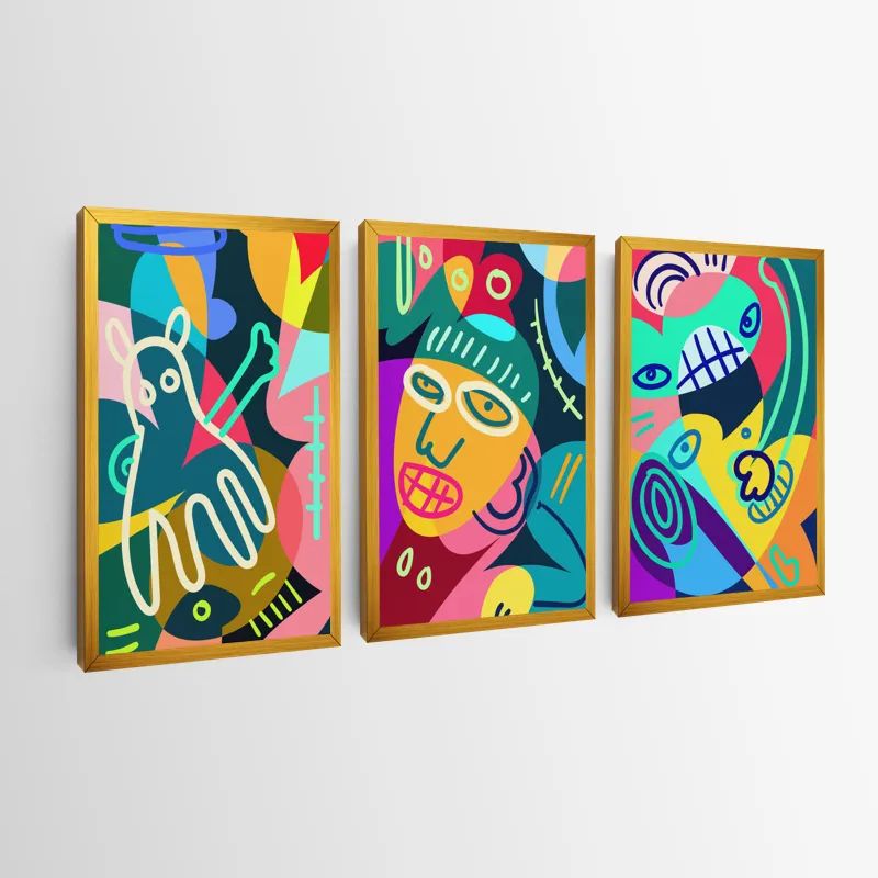 Colorful Face Set mockup 0