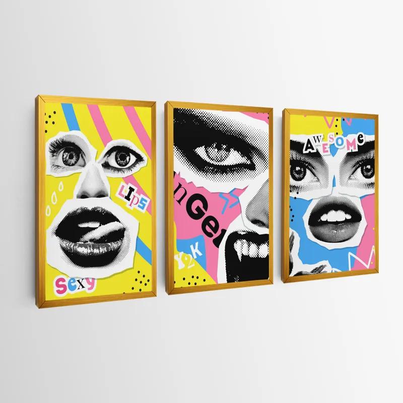 Tablou Multicanvas Face Eye Set mockup 0