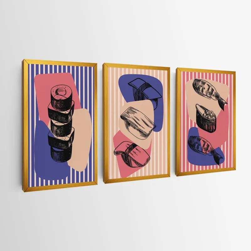 Tablou Multicanvas Sushi Set mockup 0