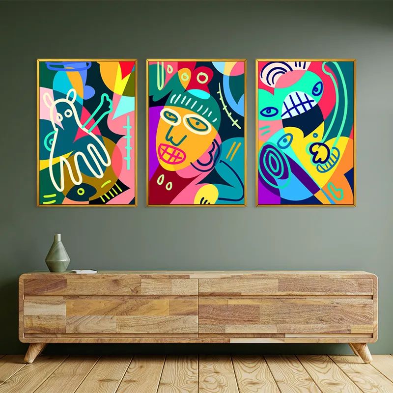 Colorful Face Set mockup 2