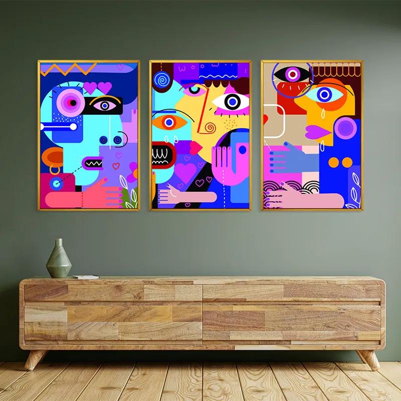 Tablou Multicanvas Personbstract Set mockup 2