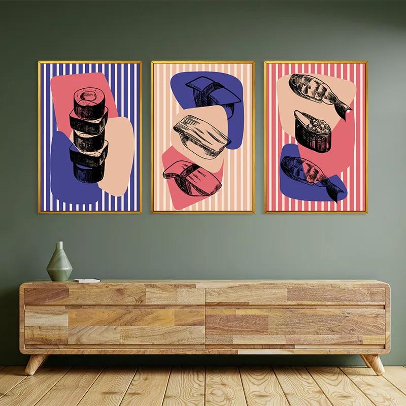 Tablou Multicanvas Sushi Set mockup 2