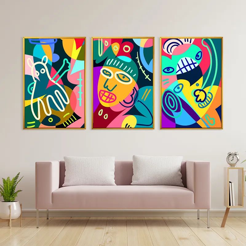 Colorful Face Set mockup 3