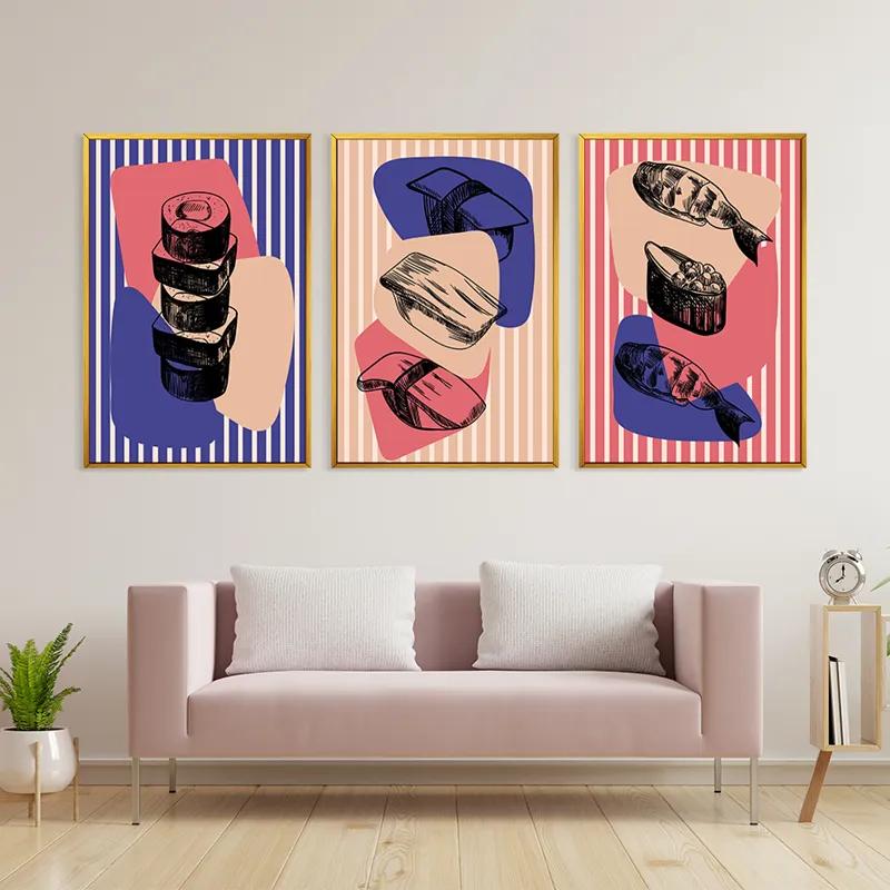 Tablou Multicanvas Sushi Set mockup 3