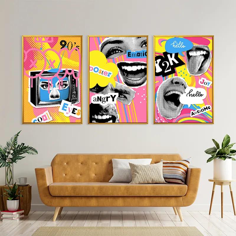 Tablou Multicanvas Emotion 90s mockup 4