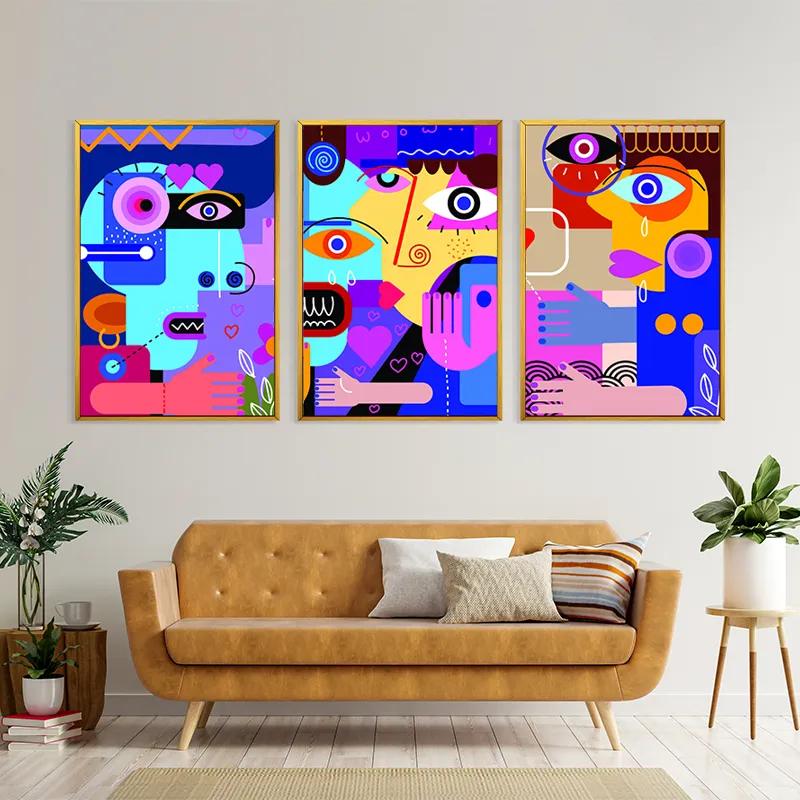 Tablou Multicanvas Personbstract Set mockup 4