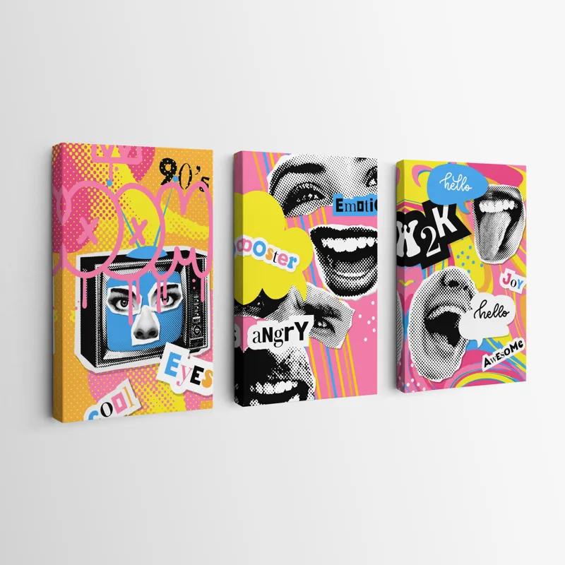 Tablou Multicanvas Emotion 90s mockup 0