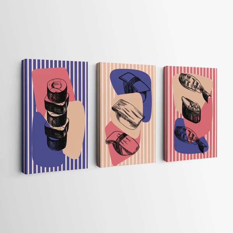 Tablou Multicanvas Sushi Set mockup 0