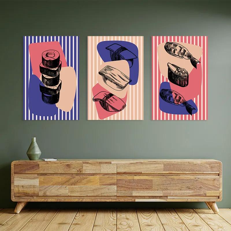 Tablou Multicanvas Sushi Set mockup 2