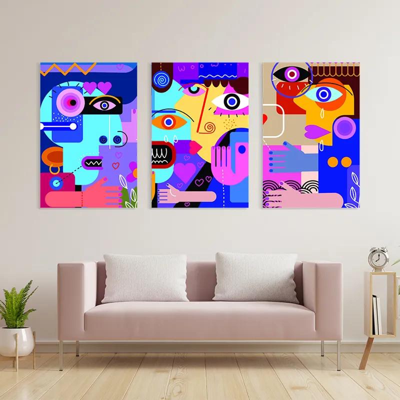 Tablou Multicanvas Personbstract Set mockup 3