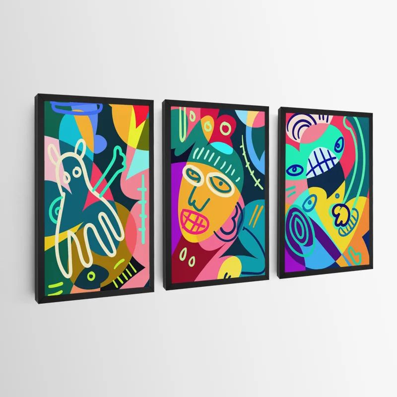 Colorful Face Set mockup 0