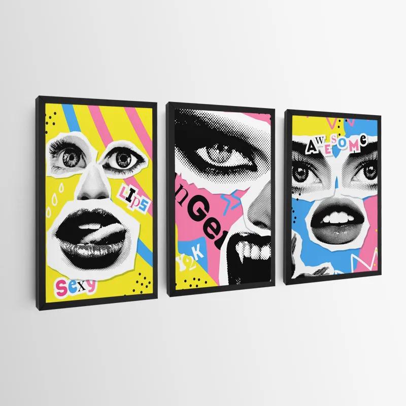 Tablou Multicanvas Face Eye Set mockup 0