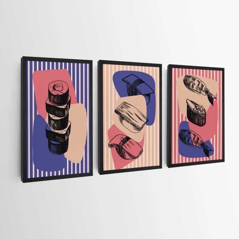 Tablou Multicanvas Sushi Set mockup 0