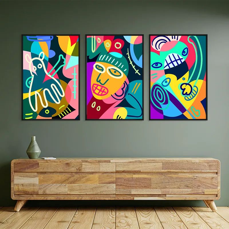 Colorful Face Set mockup 2