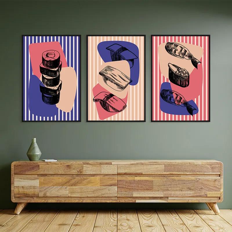 Tablou Multicanvas Sushi Set mockup 2