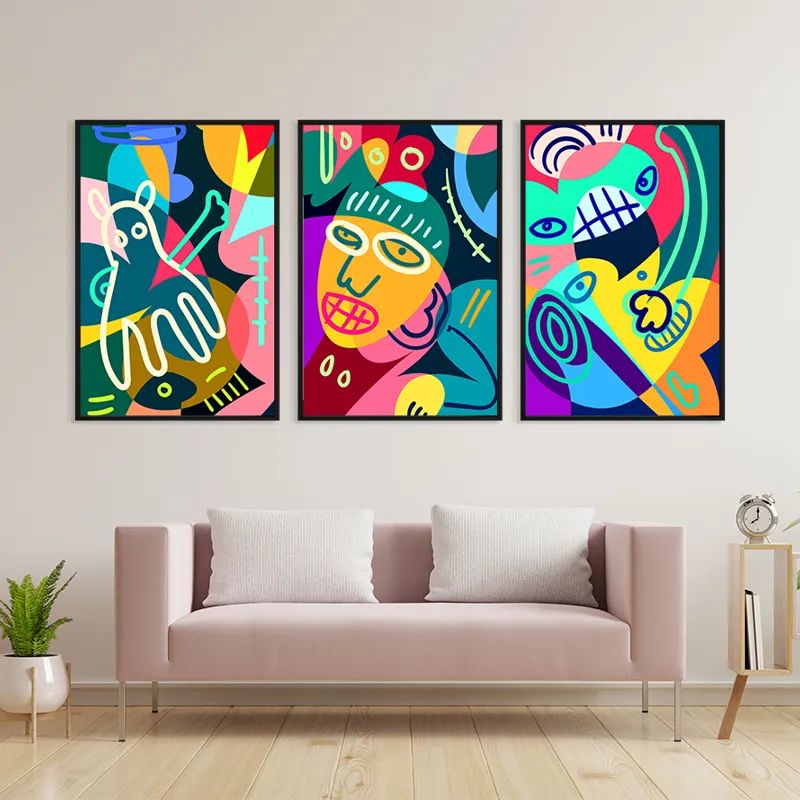 Colorful Face Set mockup 3