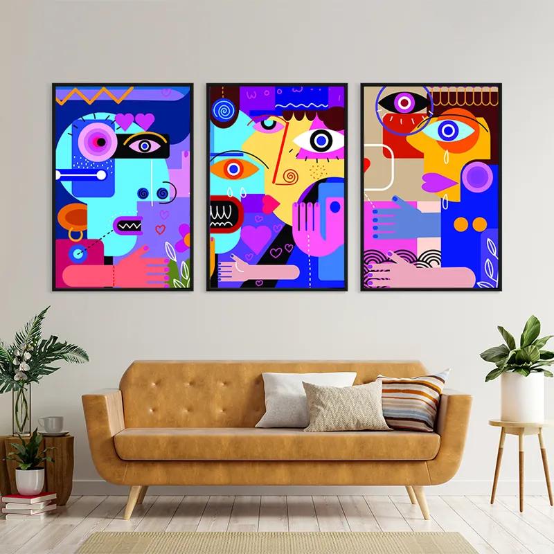 Tablou Multicanvas Personbstract Set mockup 4